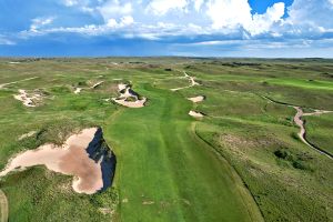 Sand Hills 18th Fairway Aerial